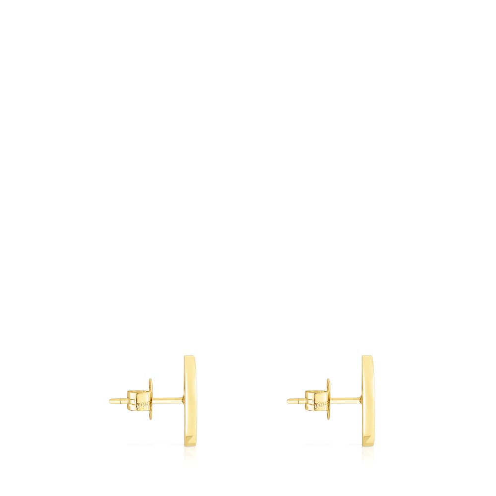 Gold Oursin Earrings with 0,02ct diamonds
