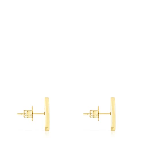 Gold Oursin Earrings with 0,42ct diamonds