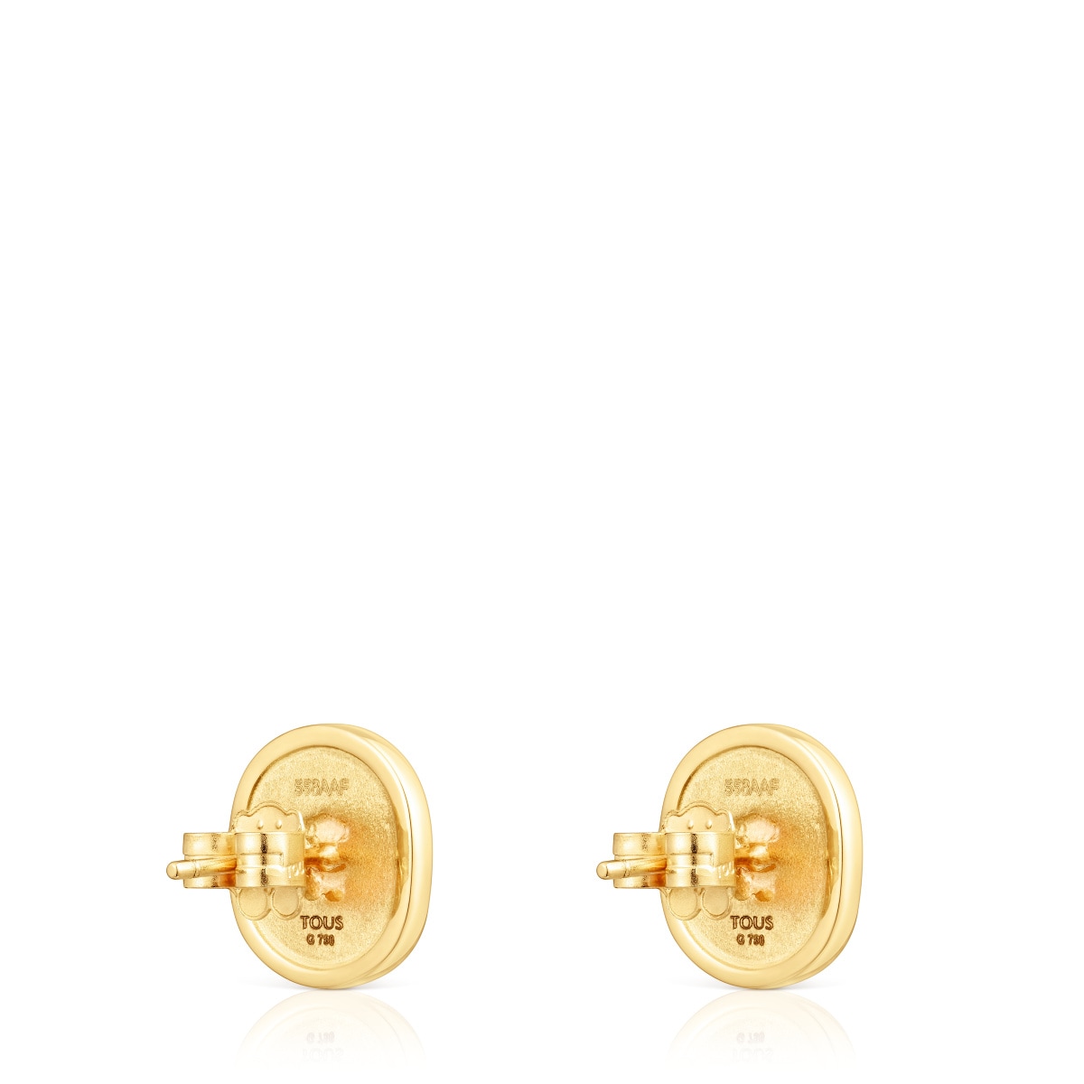 Gold Oursin Earrings with 0,42ct diamonds