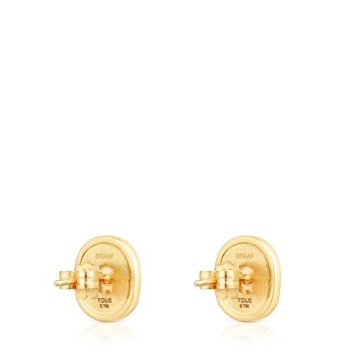Gold Oursin Earrings with 0,42ct diamonds
