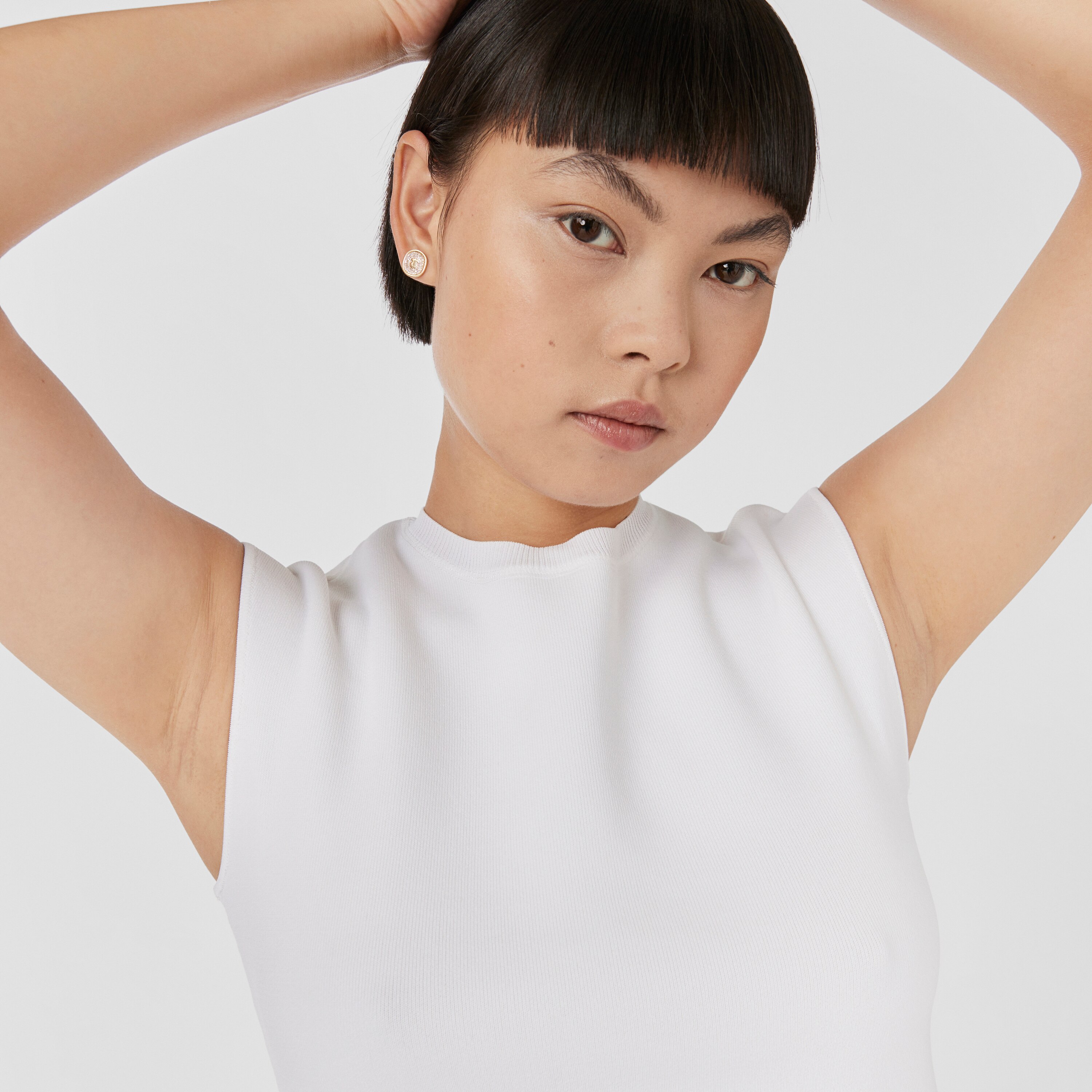 Gold Oursin Earrings with 0.42ct diamonds