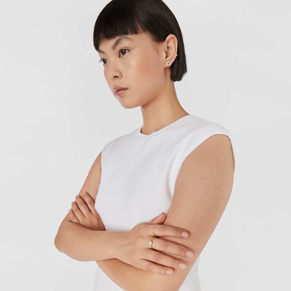 Boucles d&rsquo;oreilles Oursin en or avec diamants de&nbsp;0,42&nbsp;ct.