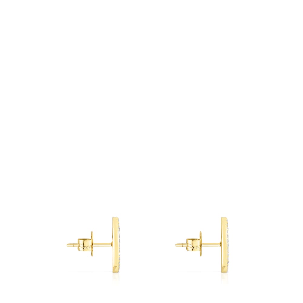 Pendientes de oro con diamantes 0,19 ct Oursin image number 1