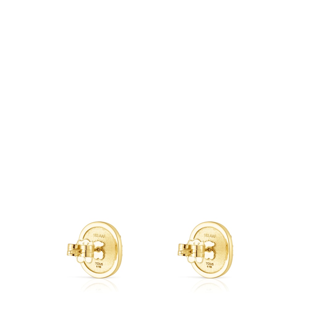 Pendientes de oro con diamantes 0,19 ct Oursin image number 2