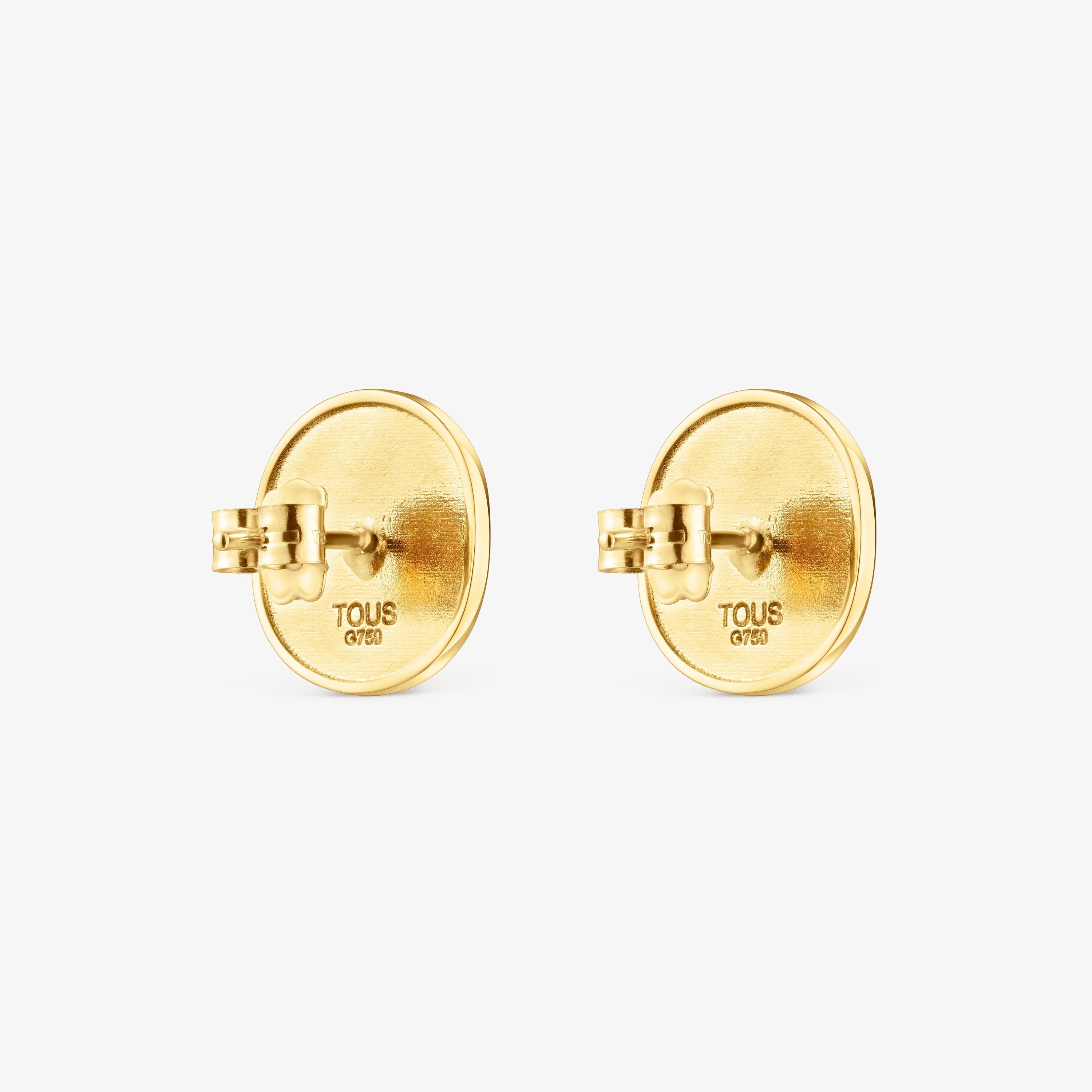 18K solid gold Oursin Earrings