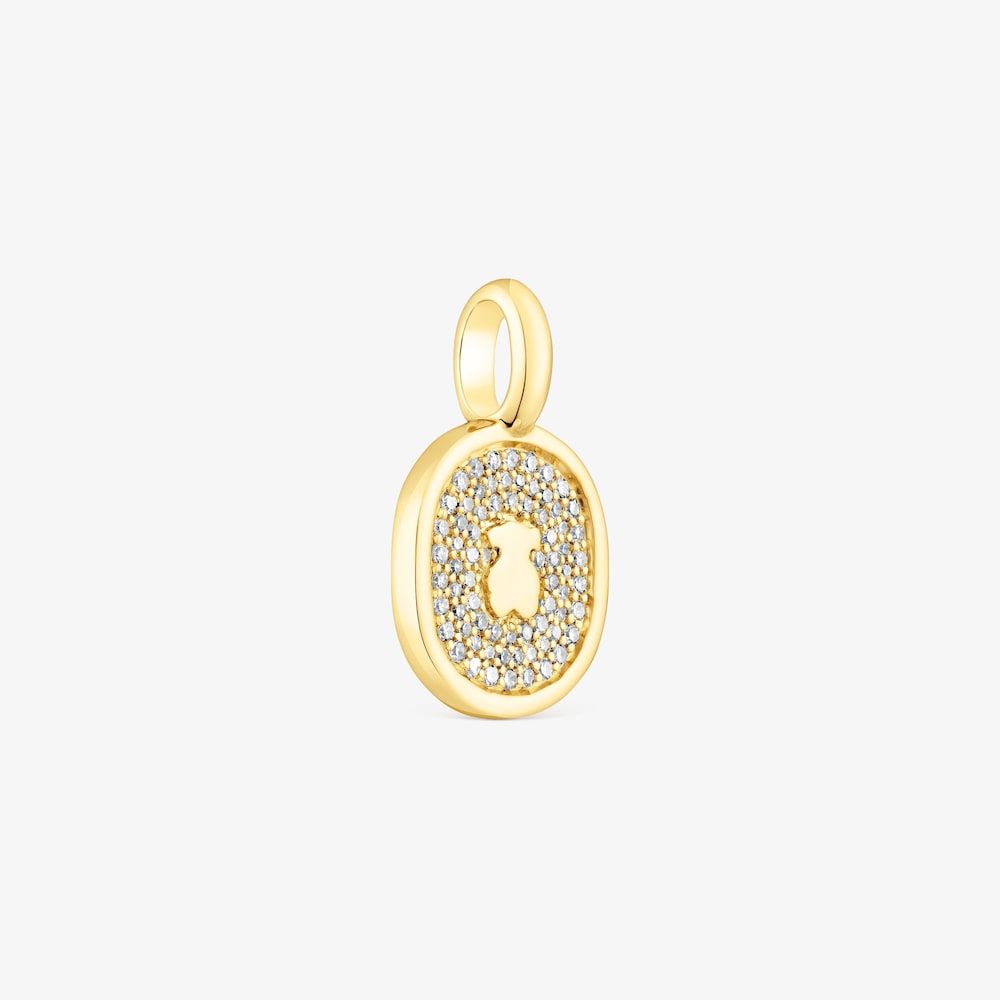 Dije de oro con diamantes 0,21 ct Oursin