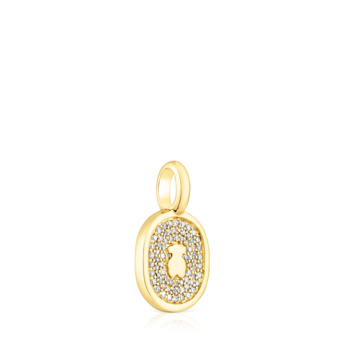 Gold Oursin Pendant with 0,21ct diamonds image number 1