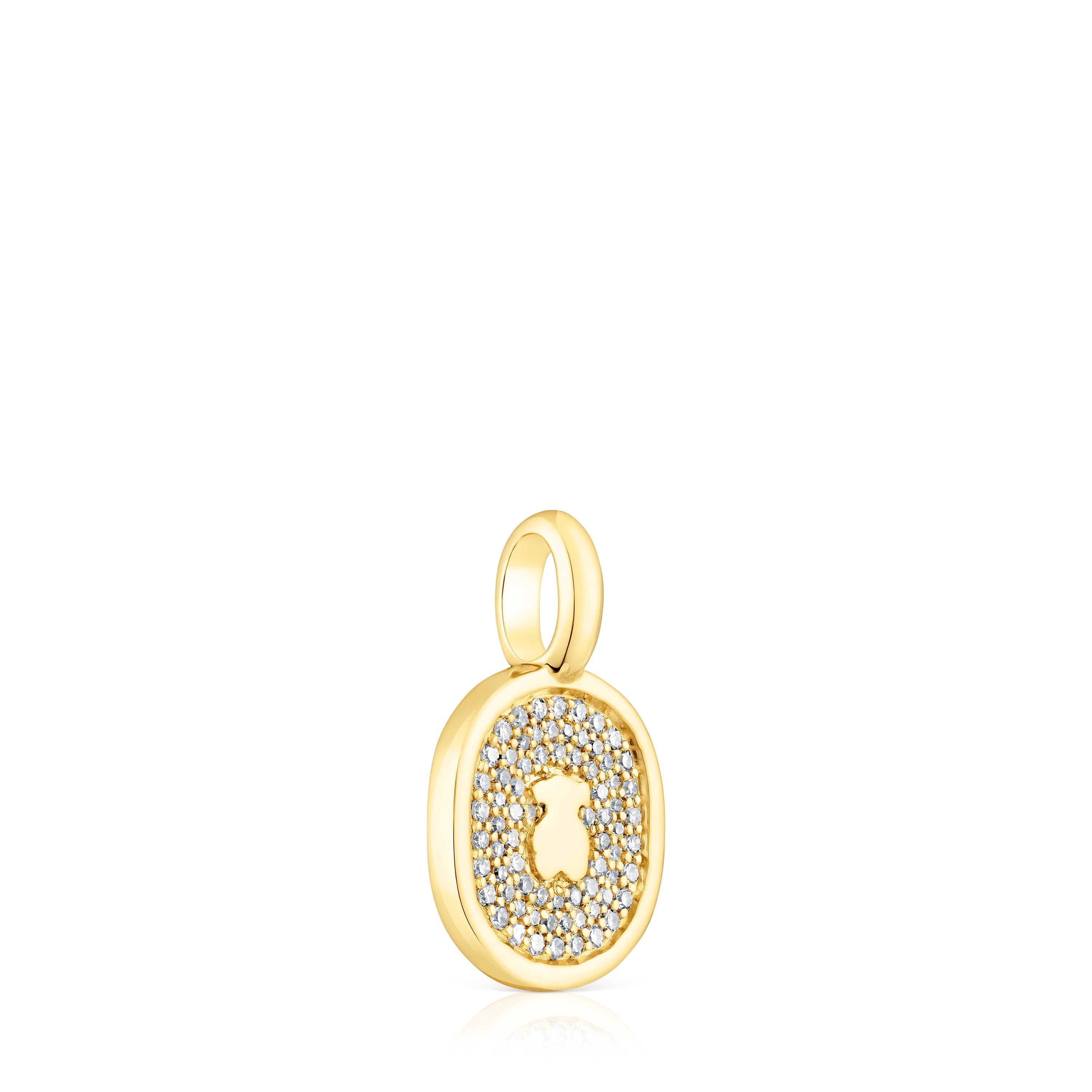 Gold Oursin Pendant with 0,21ct diamonds