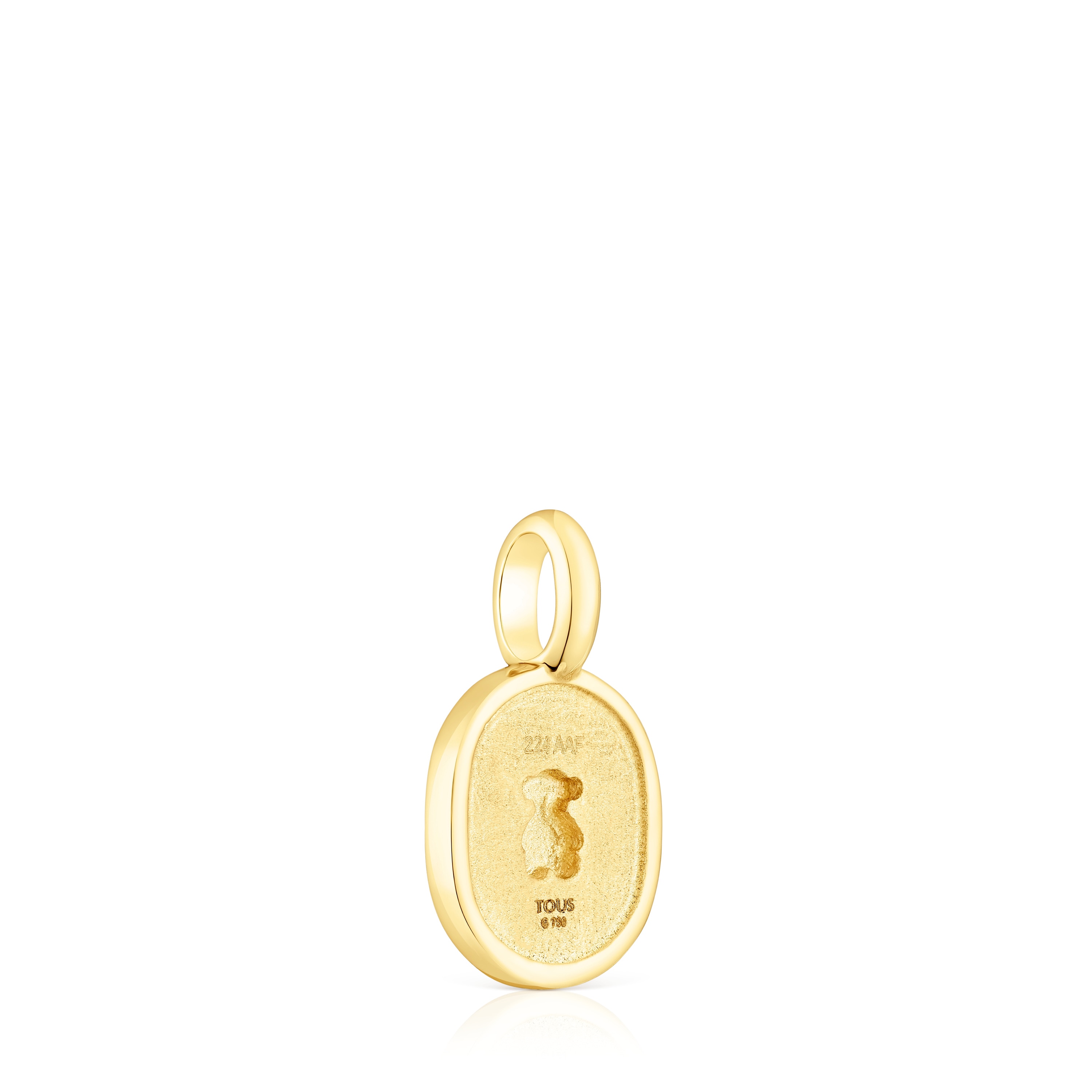 Gold Oursin Pendant with 0,21ct diamonds