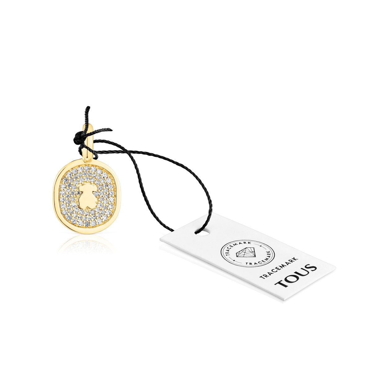 Gold Oursin Pendant with 0,21ct diamonds image number 3