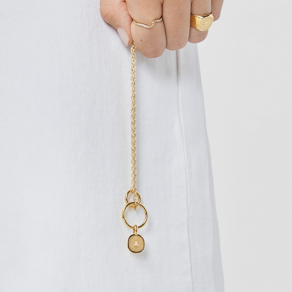 18K solid gold Oursin Pendant with 0.01ct diamonds