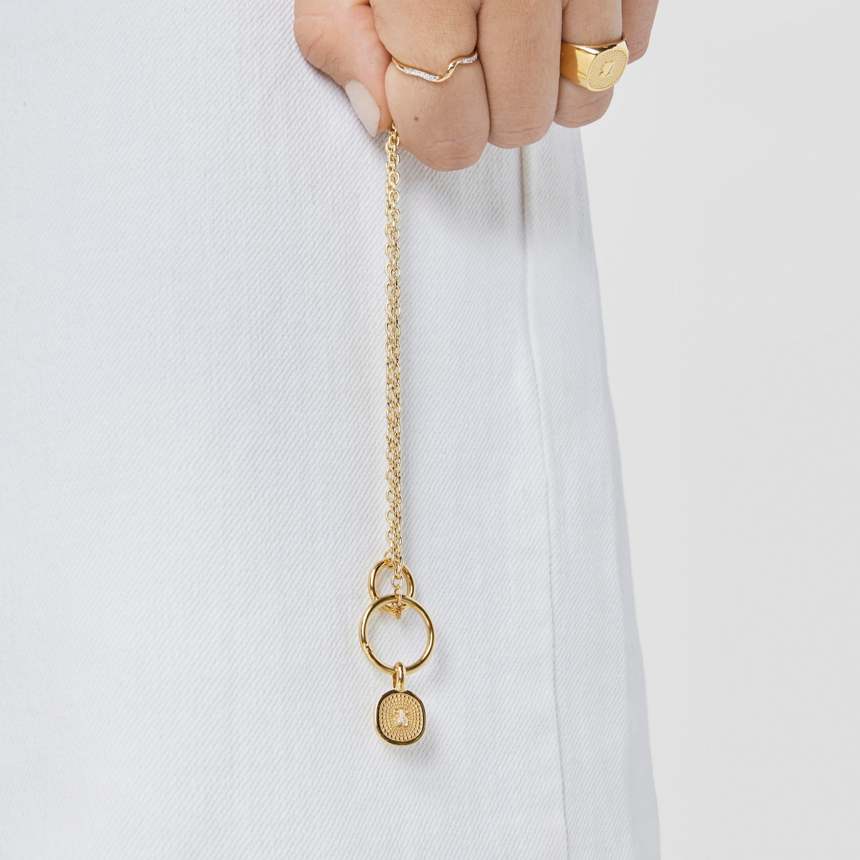 Gold Oursin Pendant with 0,01ct diamonds