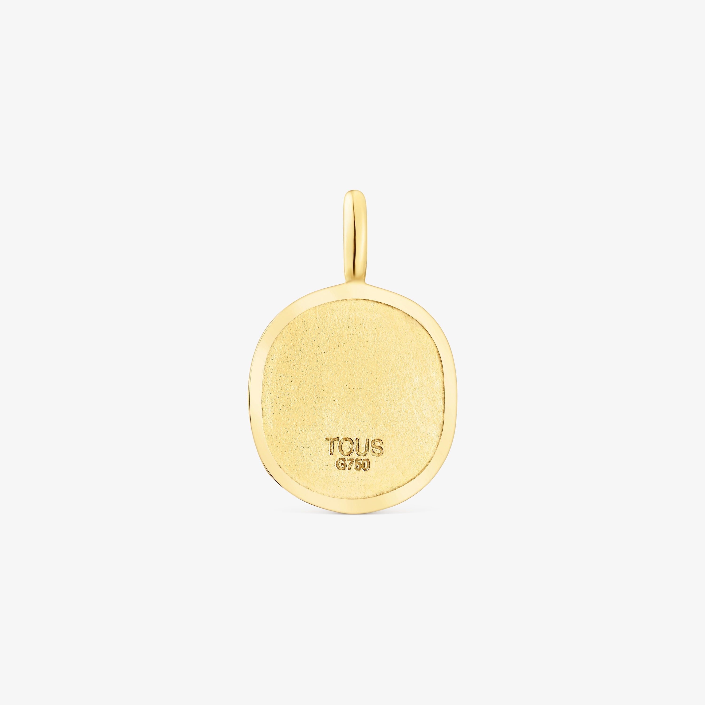 18K solid gold Oursin Pendant