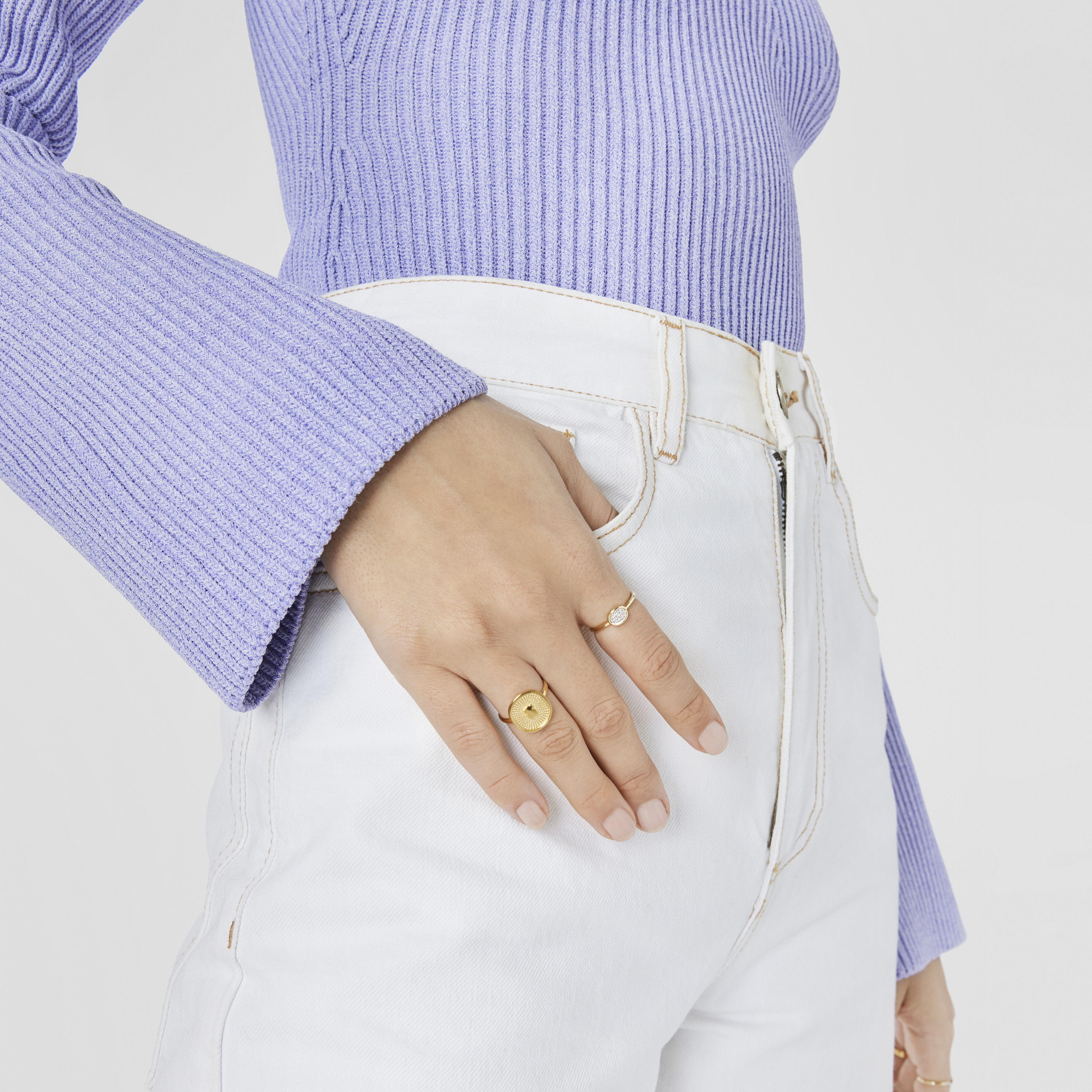 18K solid gold Oursin Ring