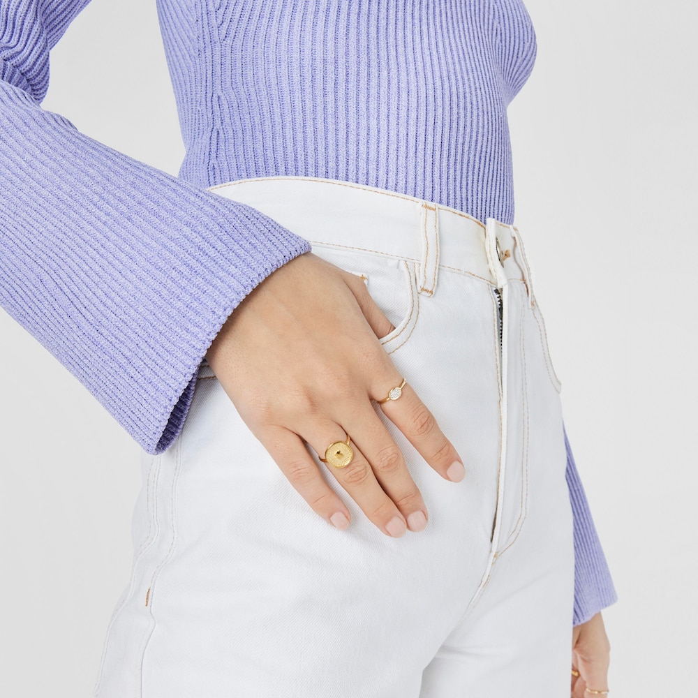 18K solid gold Oursin Ring