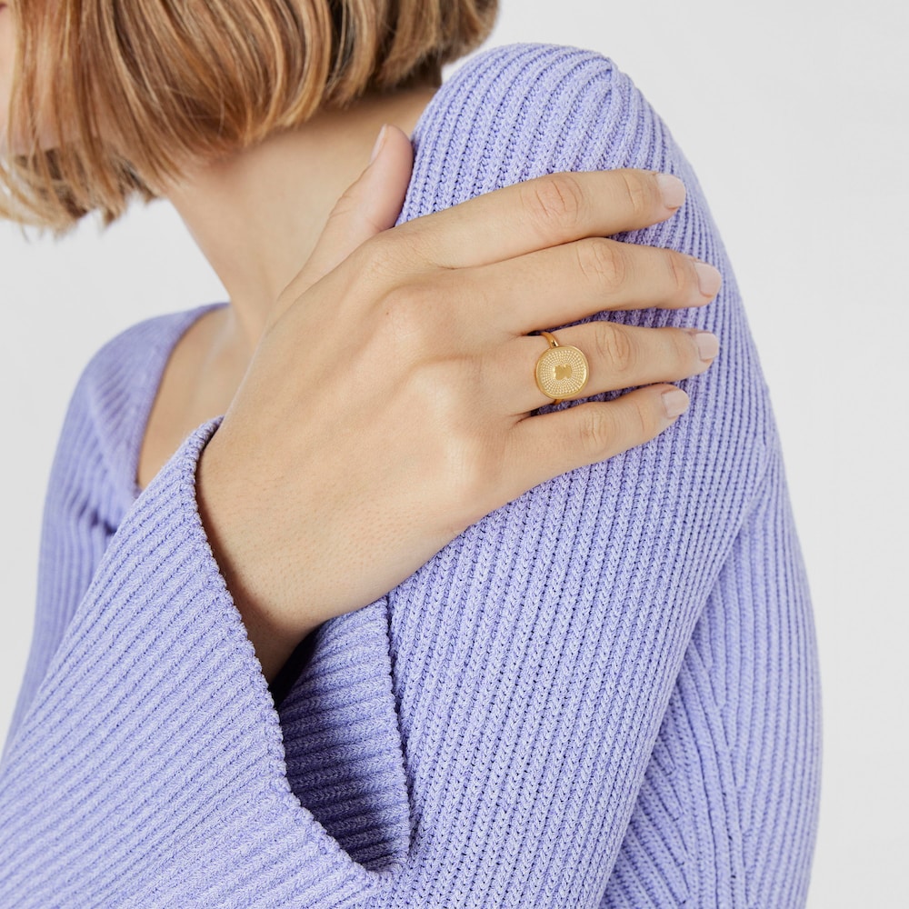 18K solid gold Oursin Ring