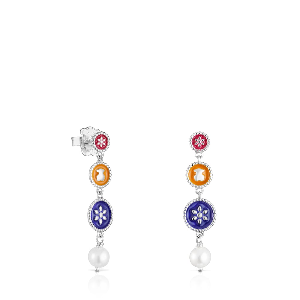 Aretes largos de plata Cachito M&iacute;o image number 0