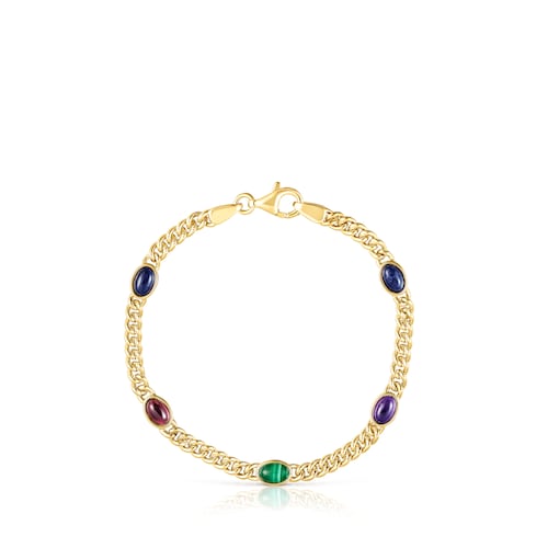 Pulsera con baño de oro 18 kt sobre plata y gemas Tamara Falcó X TOUS
