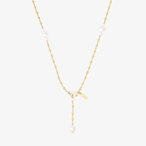 Collaret amb bany d'or 18 kt sobre plata amb perles cultivades Tamara Falc&oacute; X TOUS