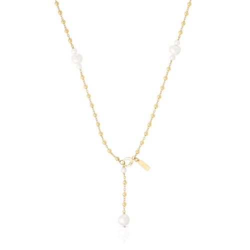 Collar con baño de oro 18 kt sobre plata y perlas cultivadas Tamara Falcó X TOUS
