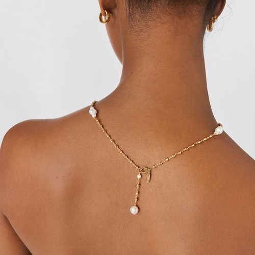 Collar con baño de oro 18 kt sobre plata y perlas cultivadas Tamara Falcó X TOUS