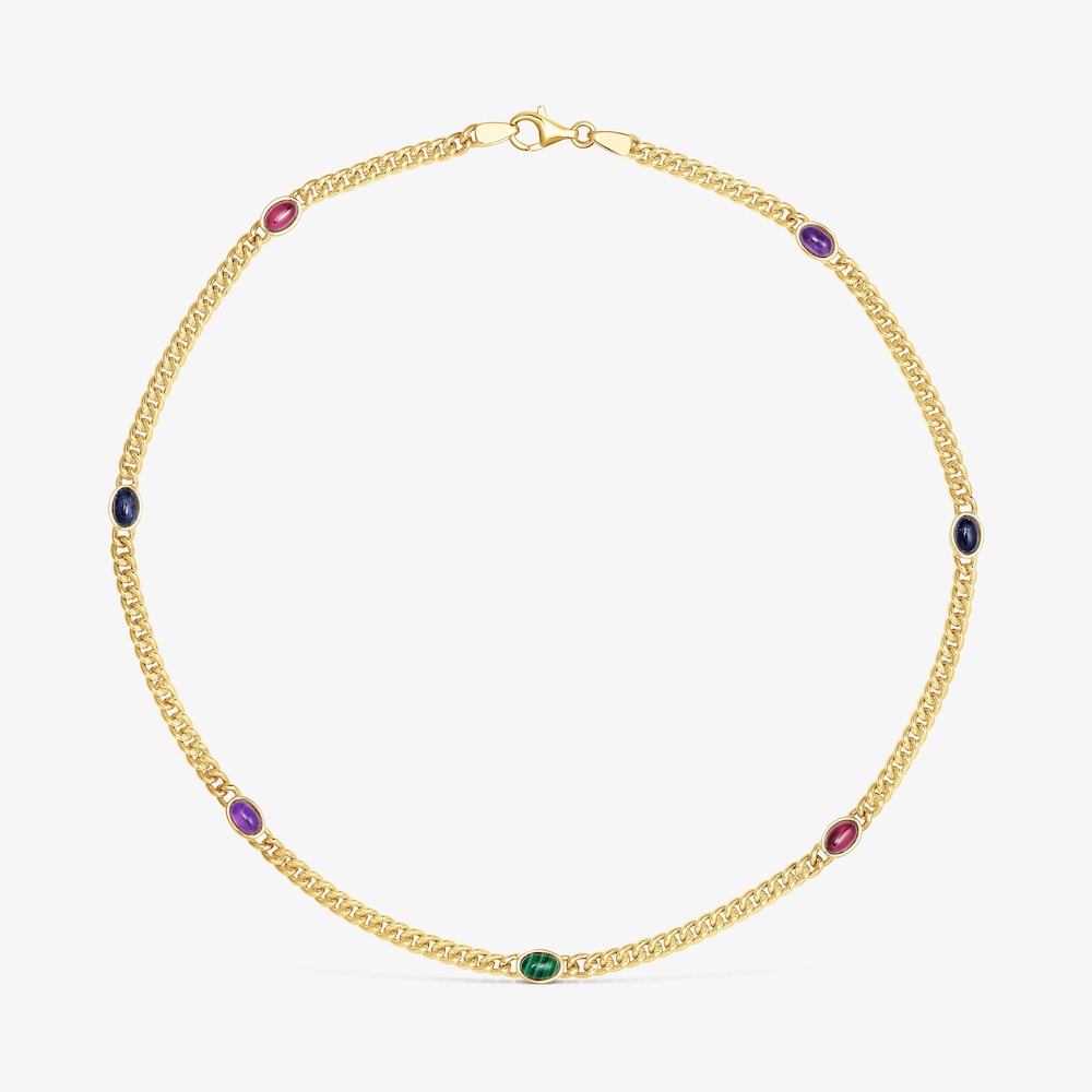 Collaret amb bany d'or 18 kt sobre plata amb gemmes Tamara Falc&oacute; X TOUS