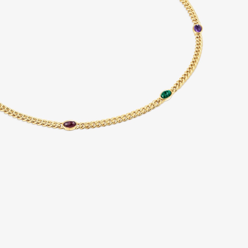 Collaret amb bany d'or 18 kt sobre plata amb gemmes Tamara Falc&oacute; X TOUS