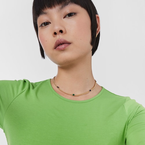 Collar con baño de oro 18 kt sobre plata y gemas Tamara Falcó X TOUS