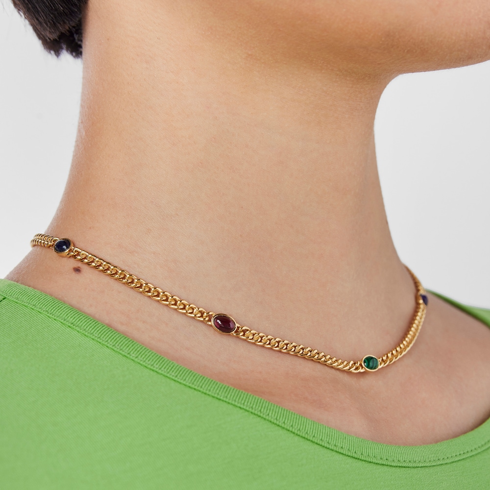 Collaret amb bany d'or 18 kt sobre plata amb gemmes Tamara Falc&oacute; X TOUS