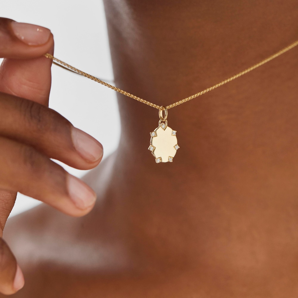 Colgante oval de oro con brillantes Tamara Falc&oacute; X TOUS