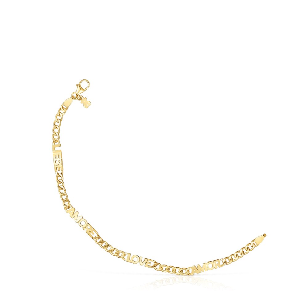 Silver vermeil TOUS Crossword Love Bracelet image number 0