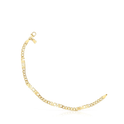 Pulsera Love con ba&ntilde;o de oro 18 kt sobre plata TOUS Crossword image number 0
