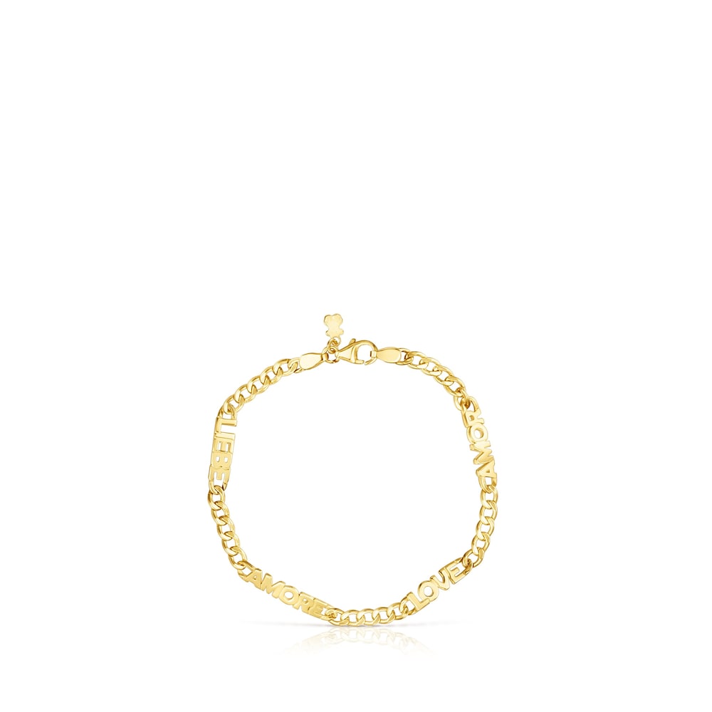 Silver vermeil TOUS Crossword Love Bracelet image number 1