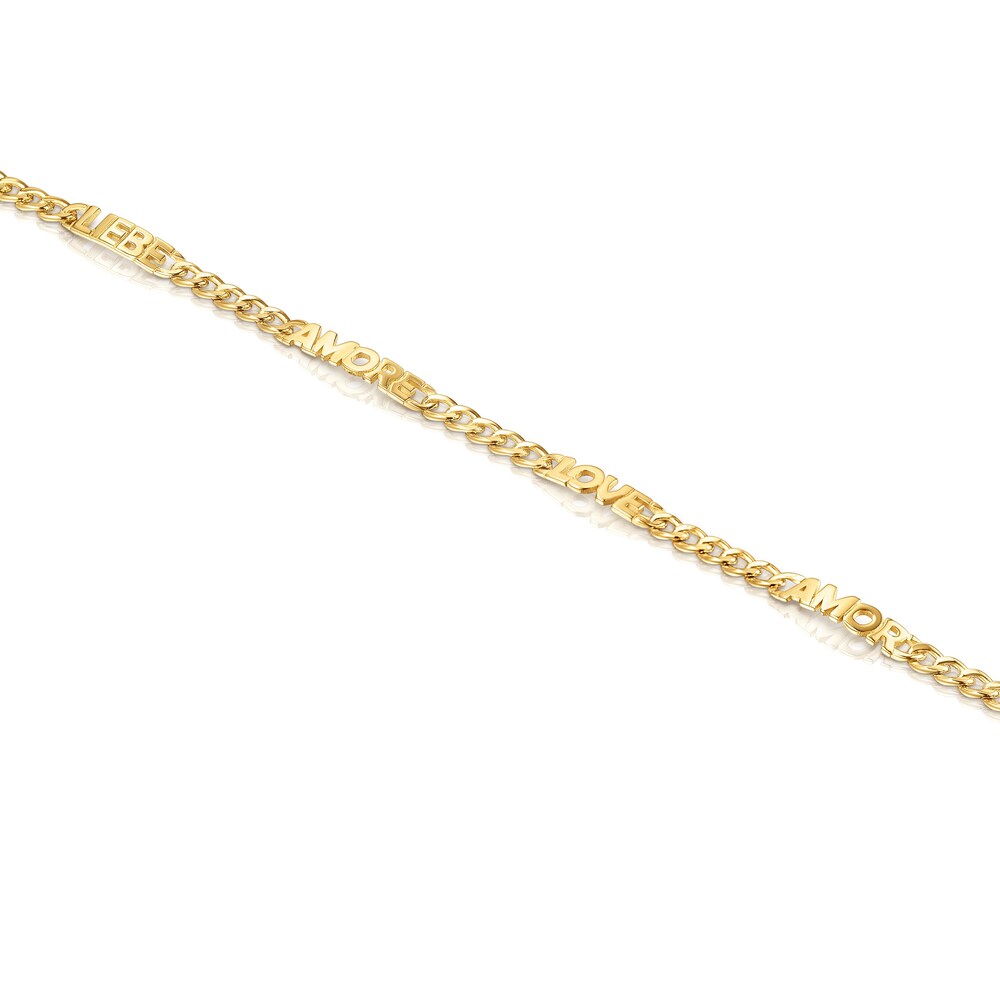 Silver vermeil TOUS Crossword Love Bracelet image number 2