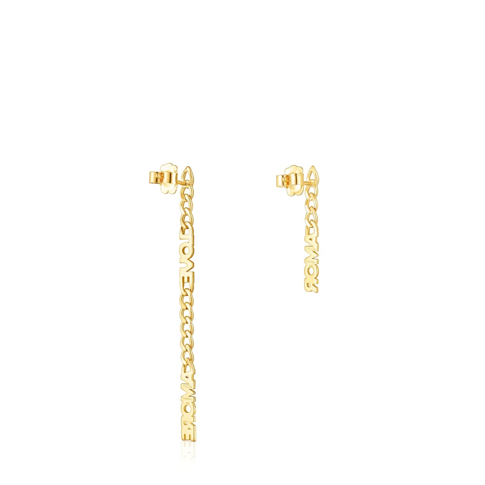 TOUS Crossword Amor Chain Earrings TOUS Crossword Amor Chain Earrings