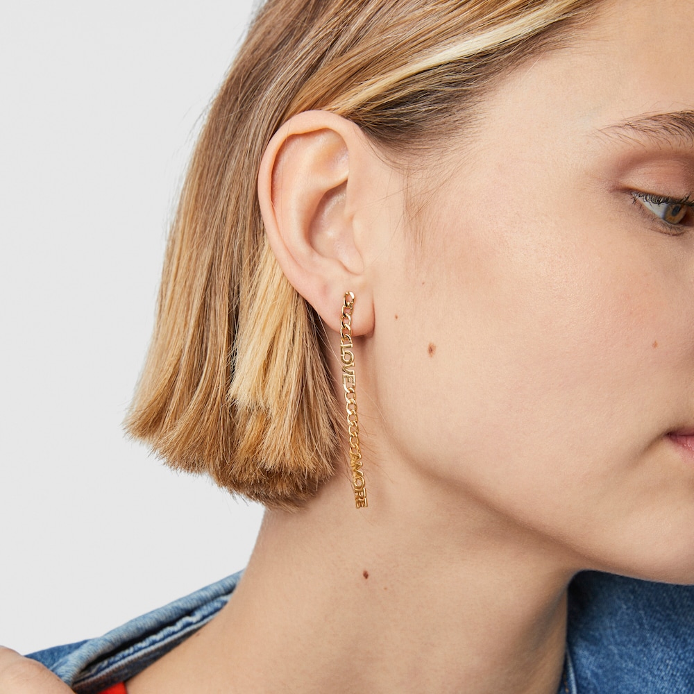 TOUS Crossword Amor Chain Earrings TOUS Crossword Amor Chain Earrings