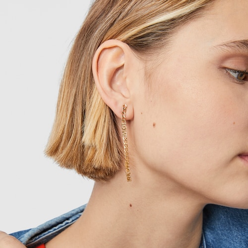 TOUS Crossword Amor Chain Earrings