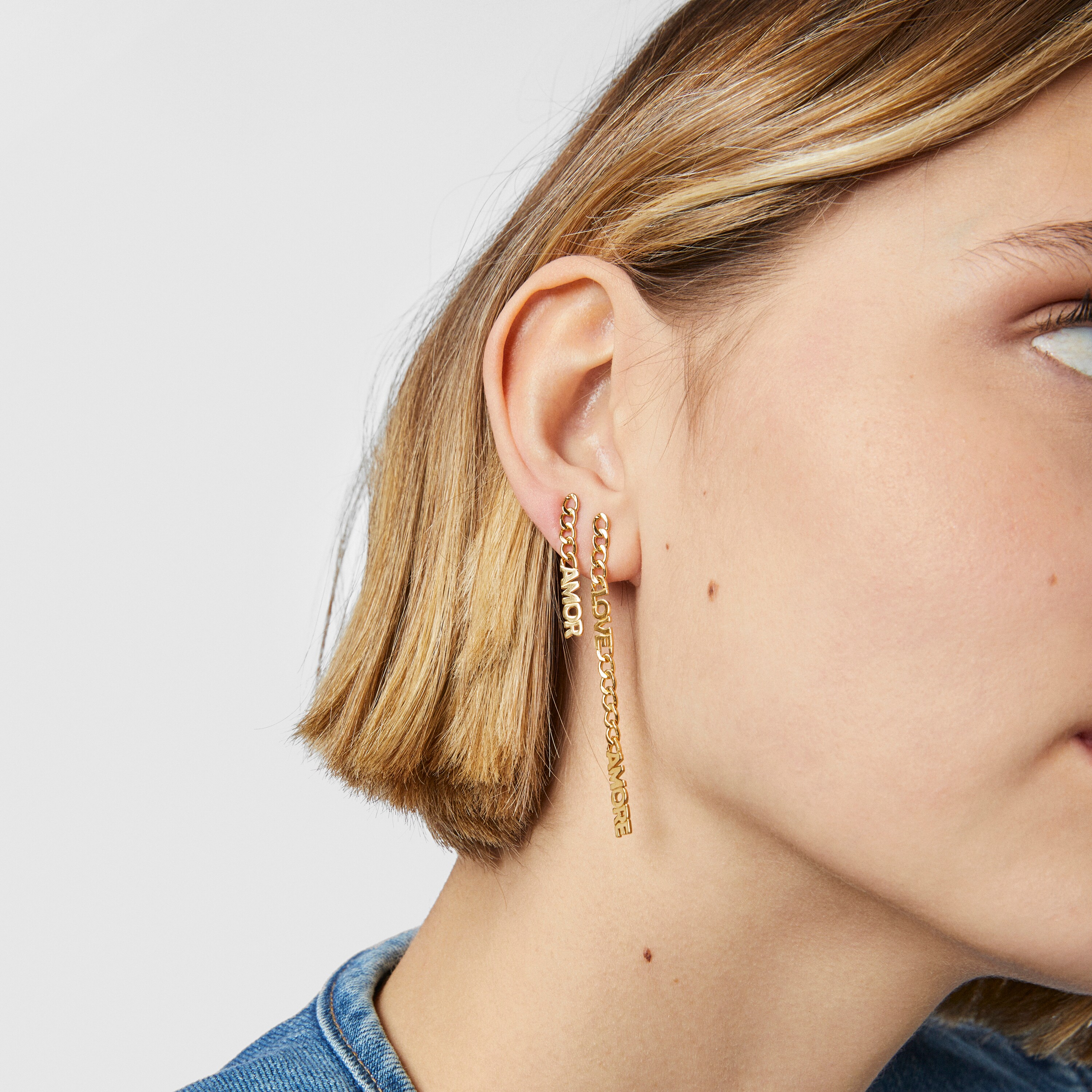 TOUS Crossword Amor Chain Earrings