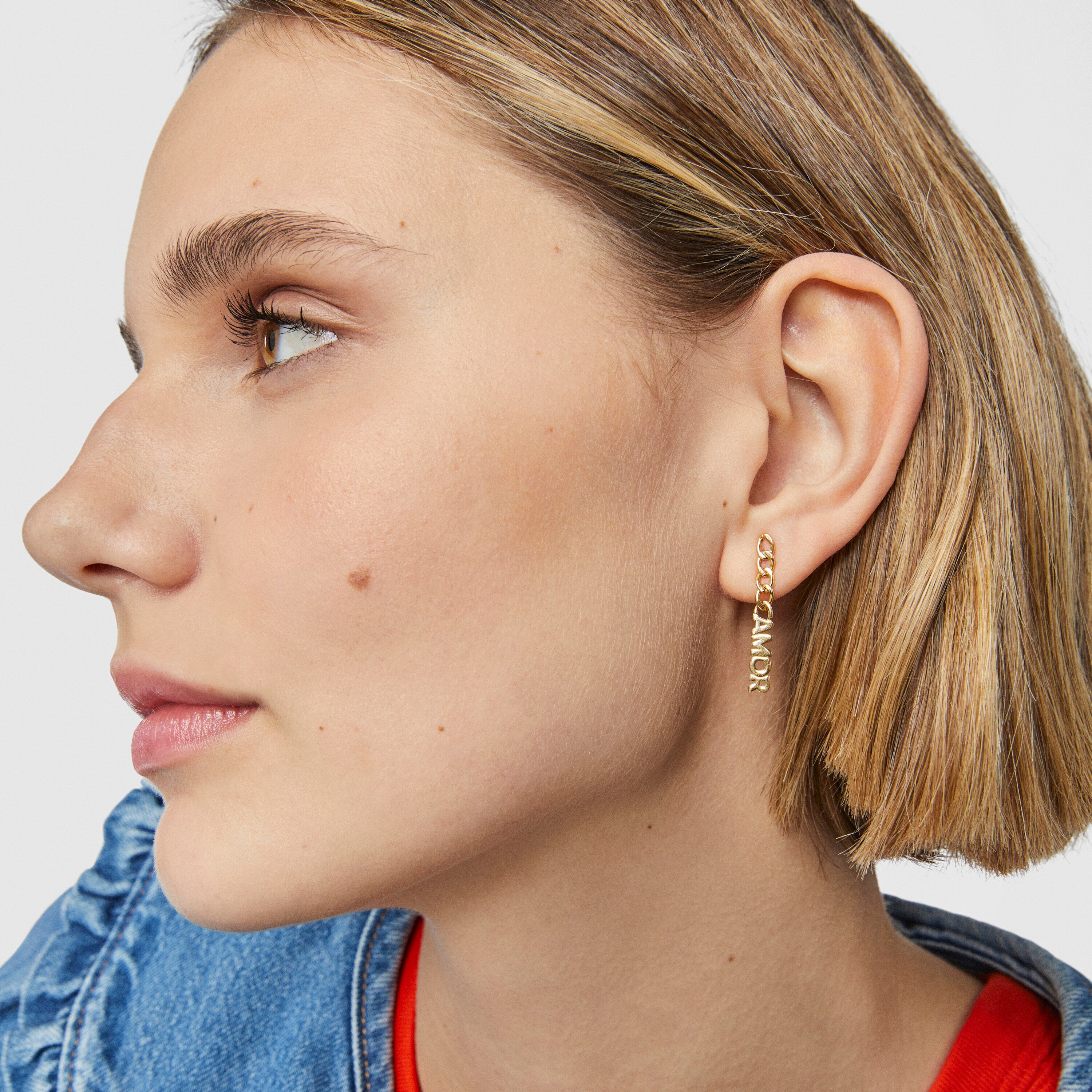 TOUS Crossword Amor Chain Earrings