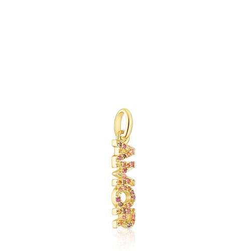 TOUS Crossword Amor Pendant with gemstones