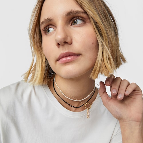 TOUS Crossword Amor Pendant with gemstones