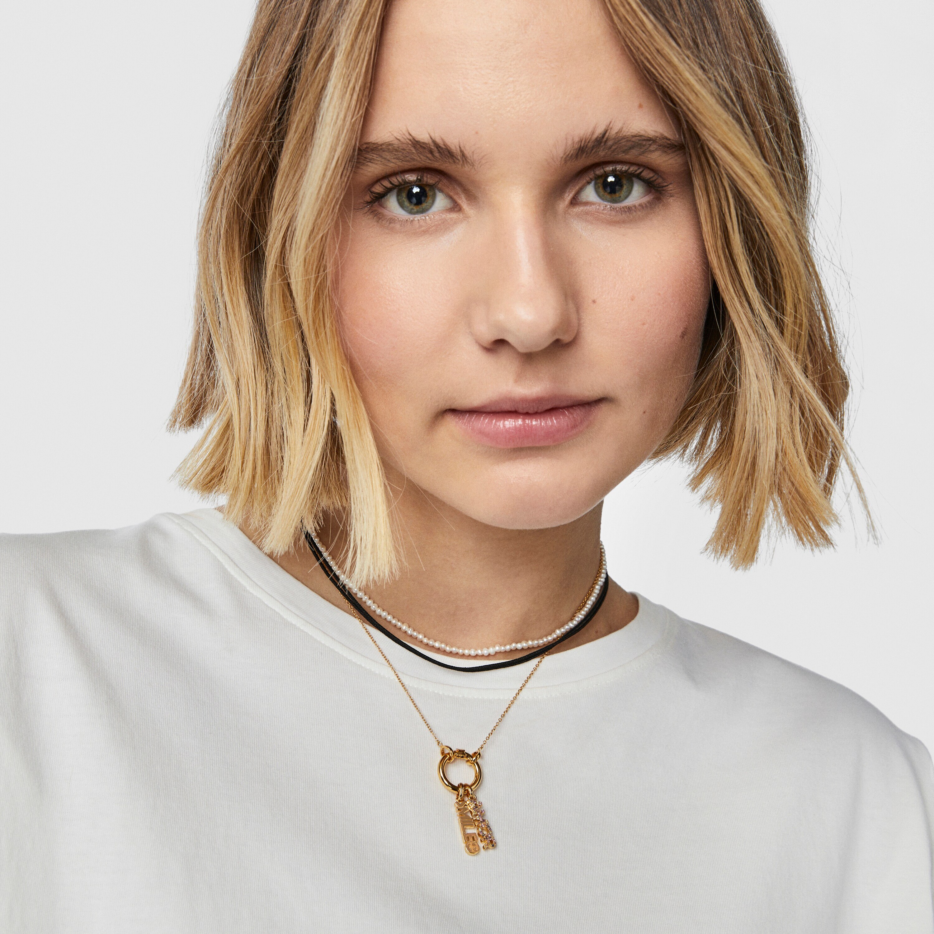 TOUS Crossword Amor Pendant with gemstones