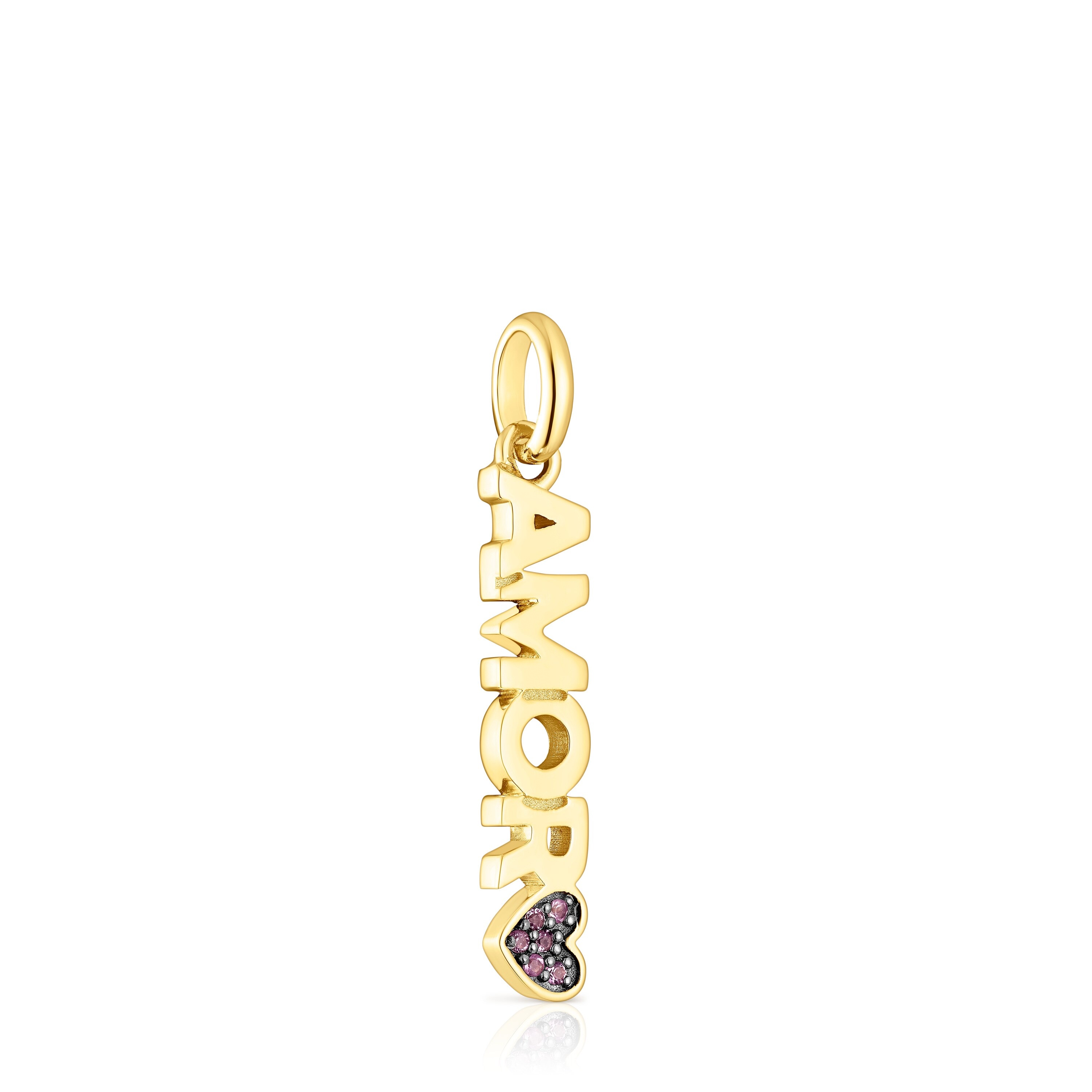 TOUS Crossword Amor Pendant with amethyst