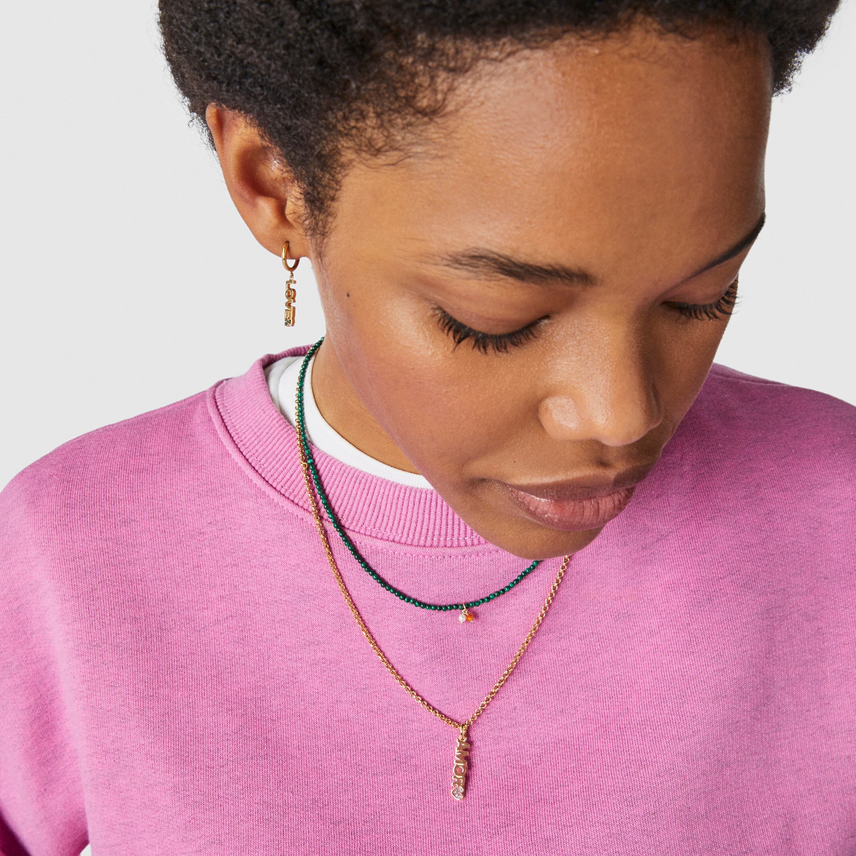 TOUS Crossword Amor Pendant with amethyst