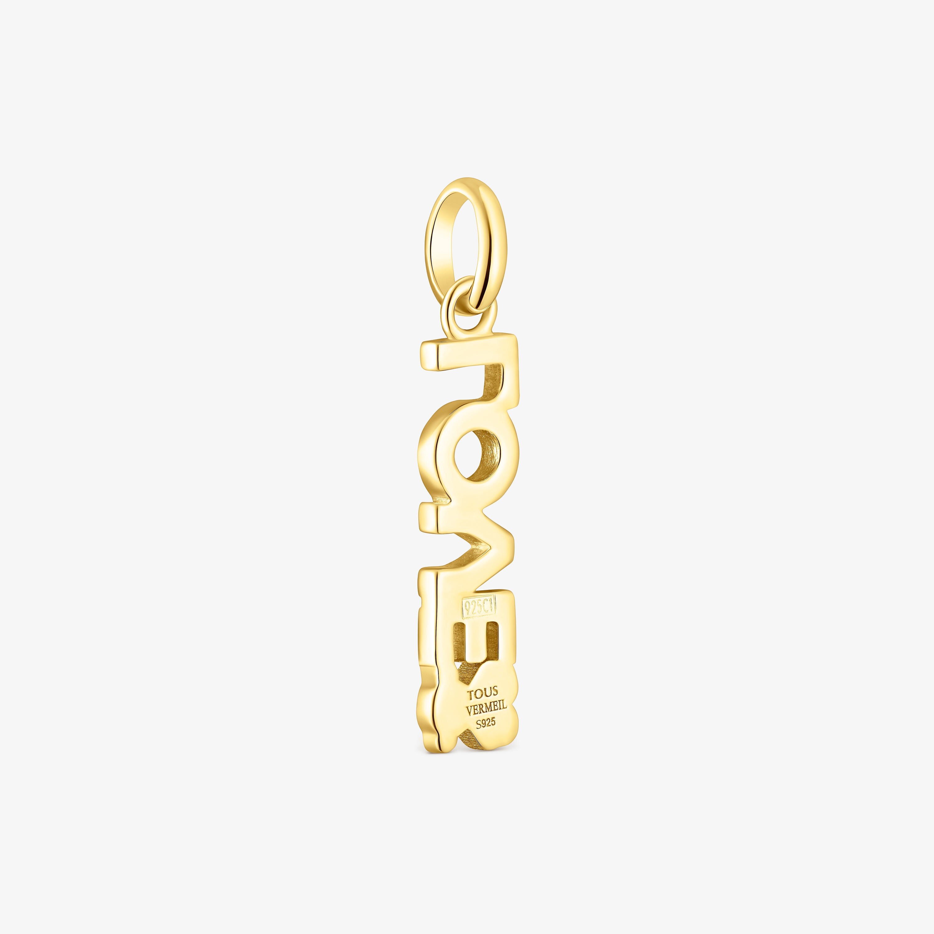 TOUS Crossword Love Pendant with bear