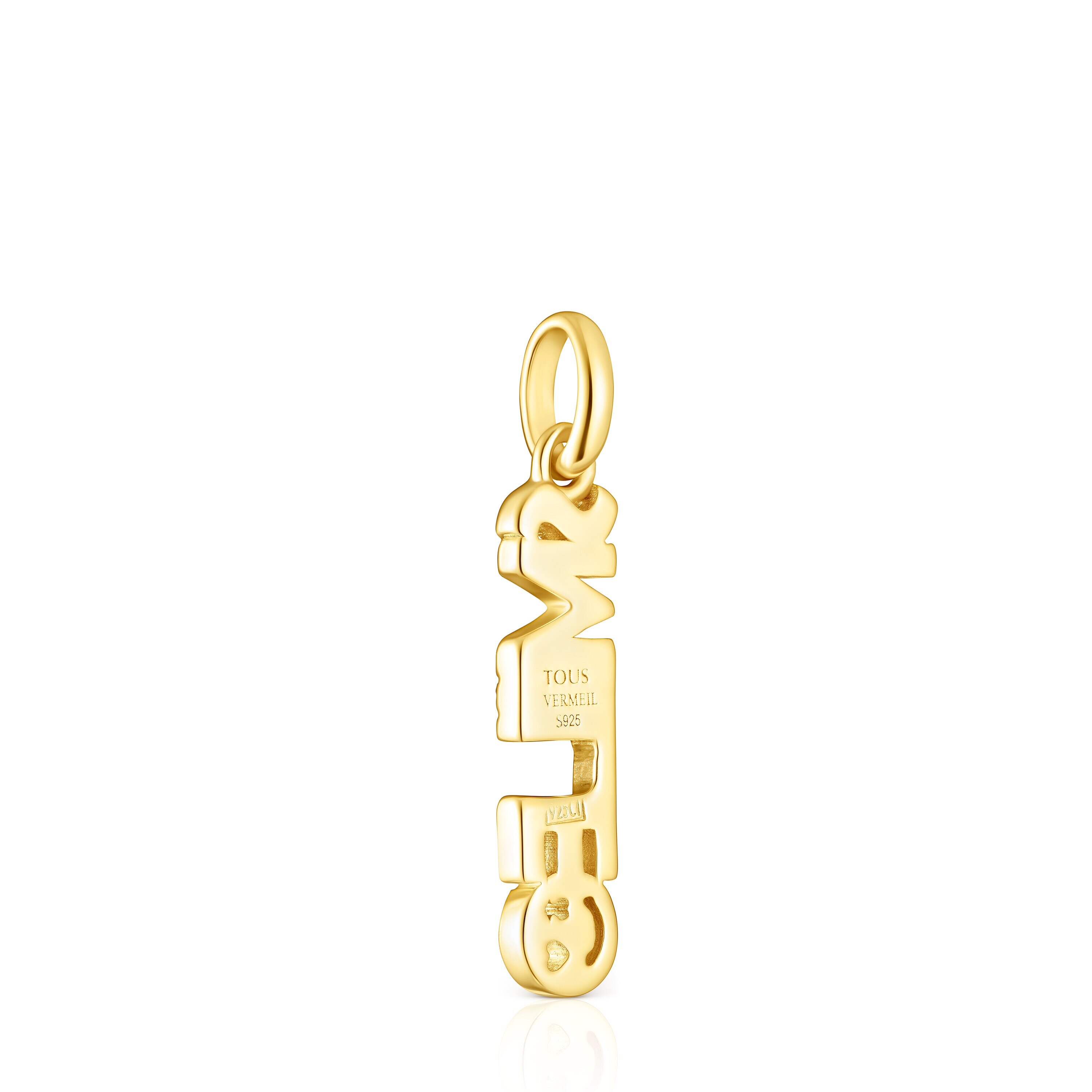 Silver vermeil TOUS Crossword Smile Pendant