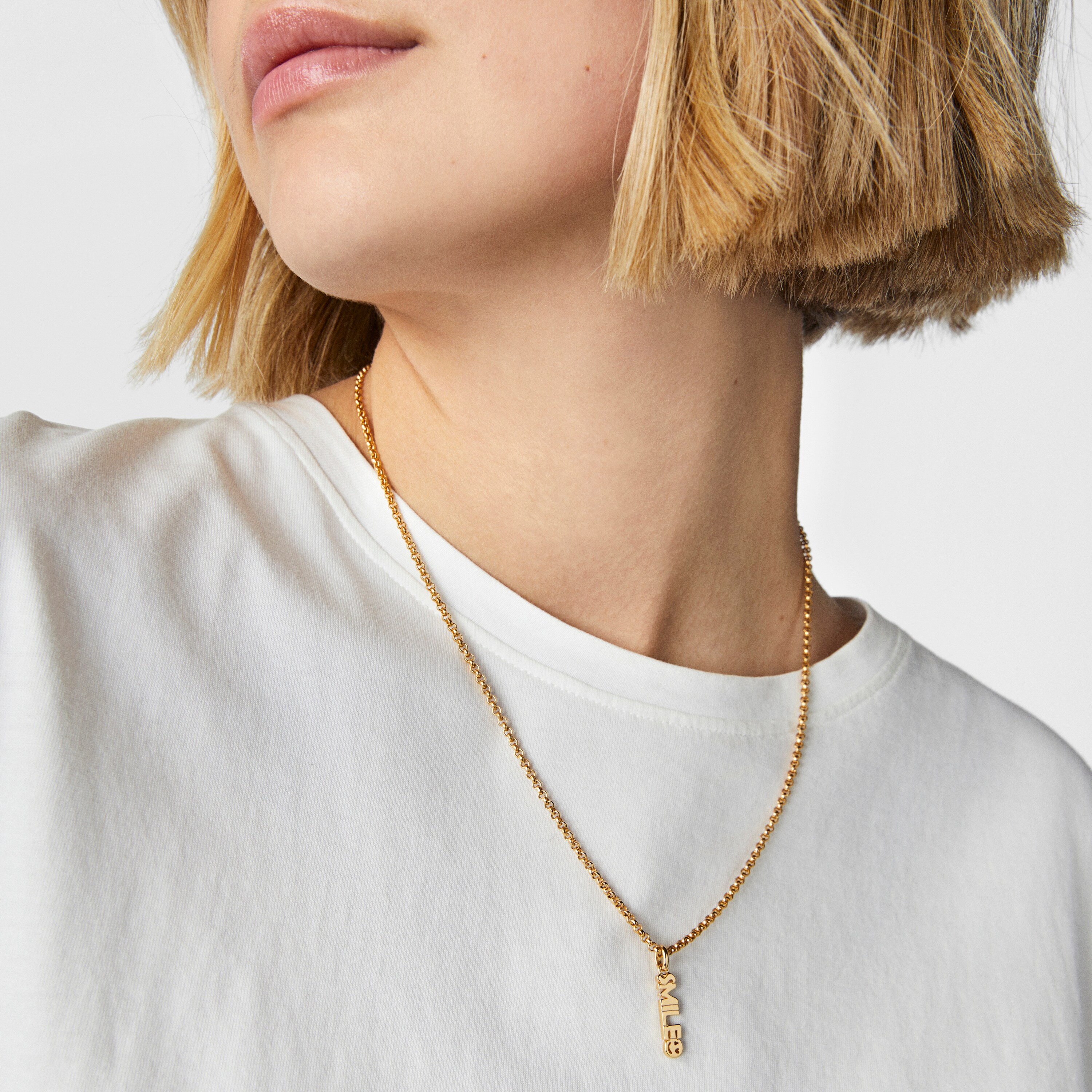 Silver vermeil TOUS Crossword Smile Pendant