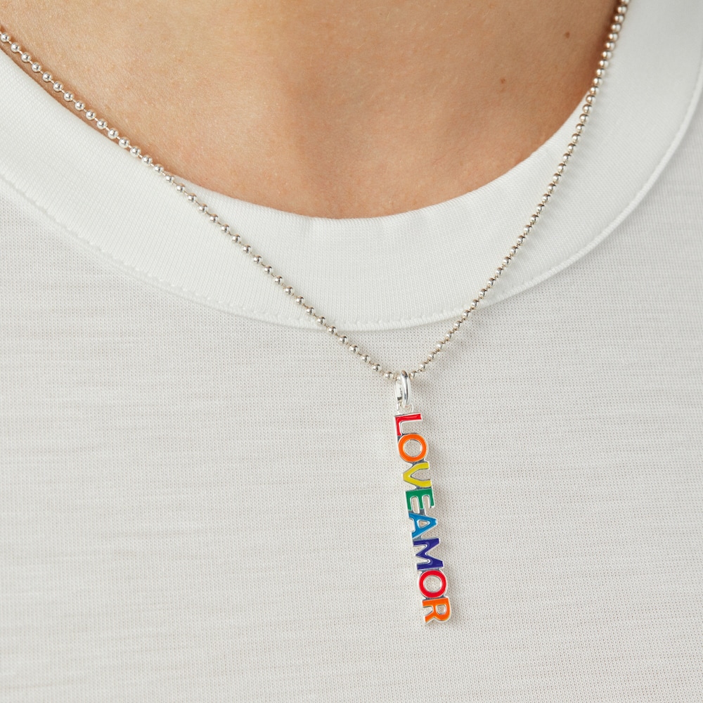 Loveamor silver pendant and enamel TOUS Pride