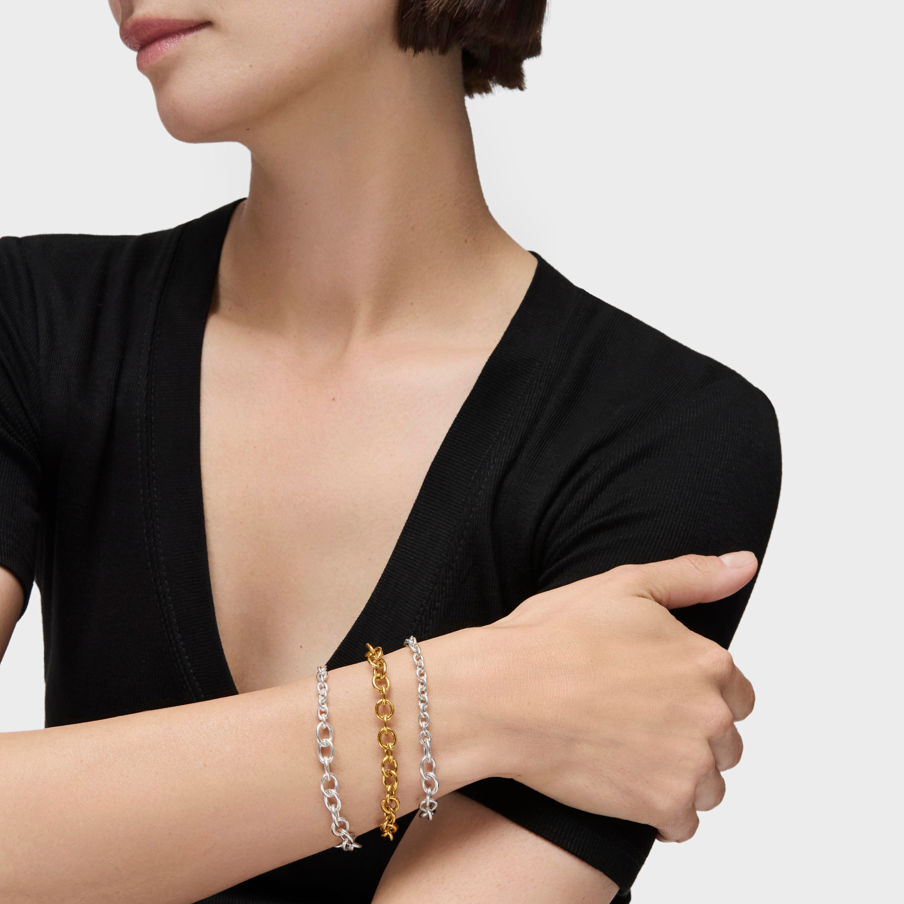 Silver TOUS Calin Bracelet with rings