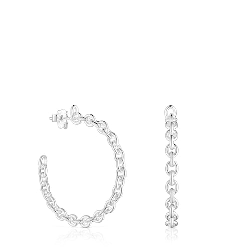 Silver TOUS Calin Hoop earrings
